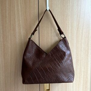 ABLE Embossed Solome Shoulder Bag